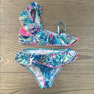 Tommy Bahama Girls Neon Floral Bikini - Size 4-5